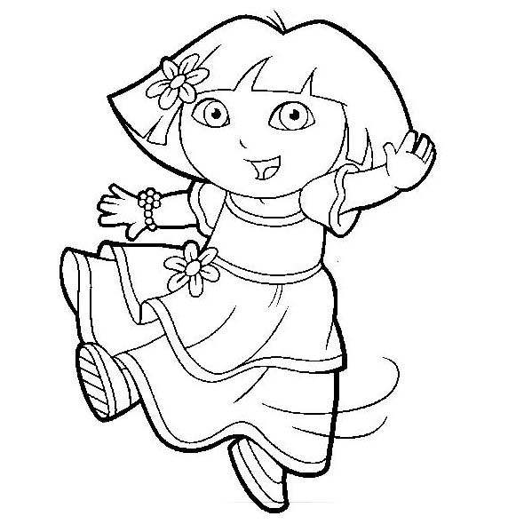 dibujos dora para colorear