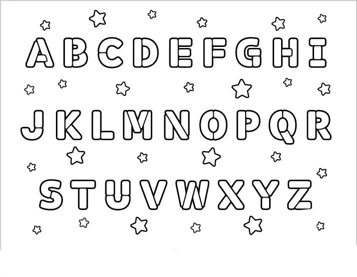 dibujos para colorear con letras del abecedario