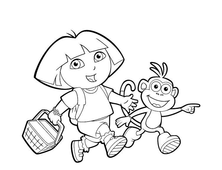 dibujos para colorear dora la exploradora