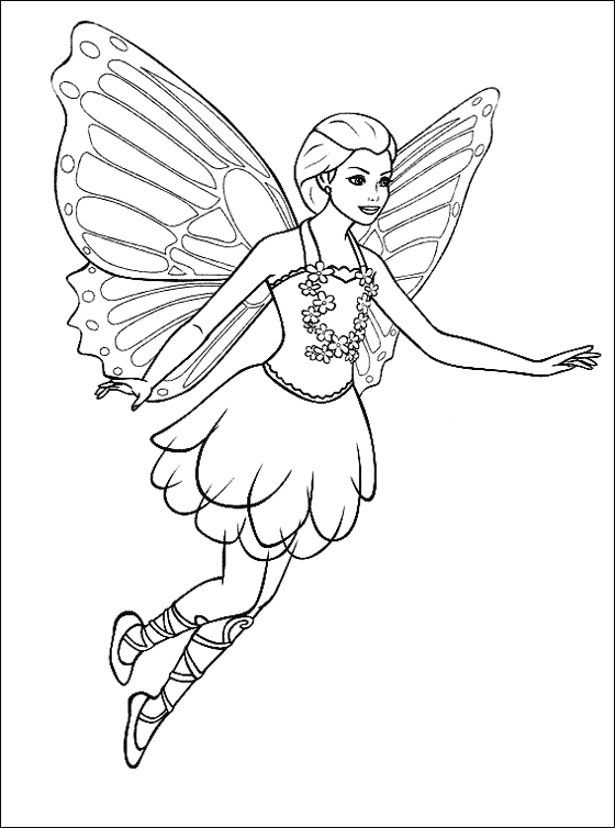 dibujos para imprimir de barbie mariposa