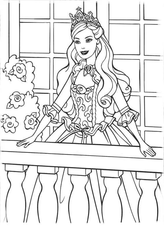 dibujos para pintar de barbie princesa