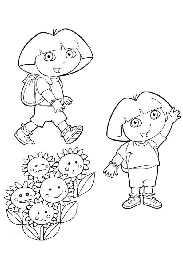 dibujos para pintar de dora