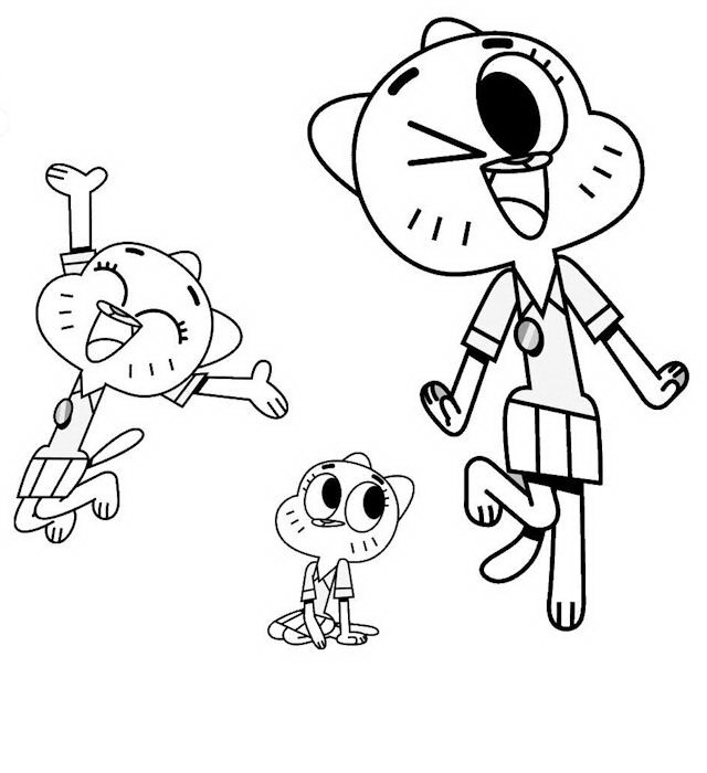 dibujos para pintar de gumball