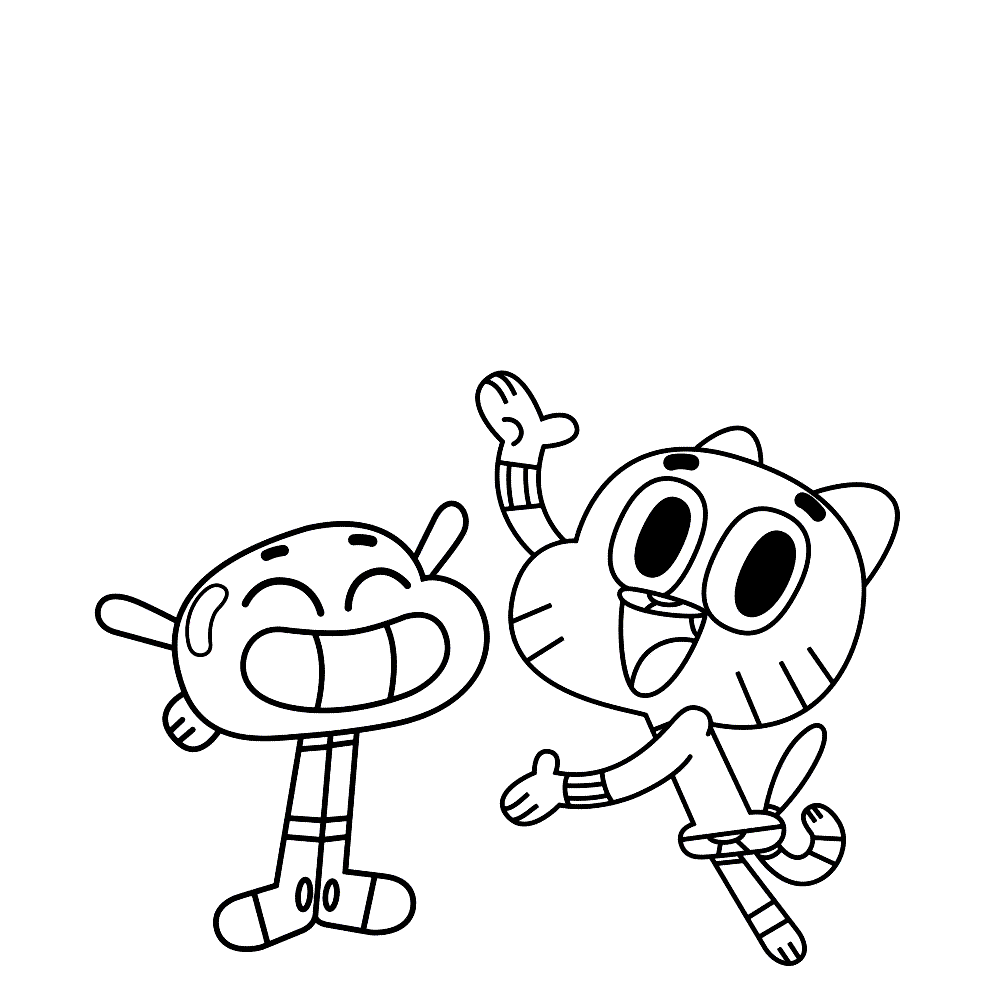 dibujos para pintar e imprimir de gumball