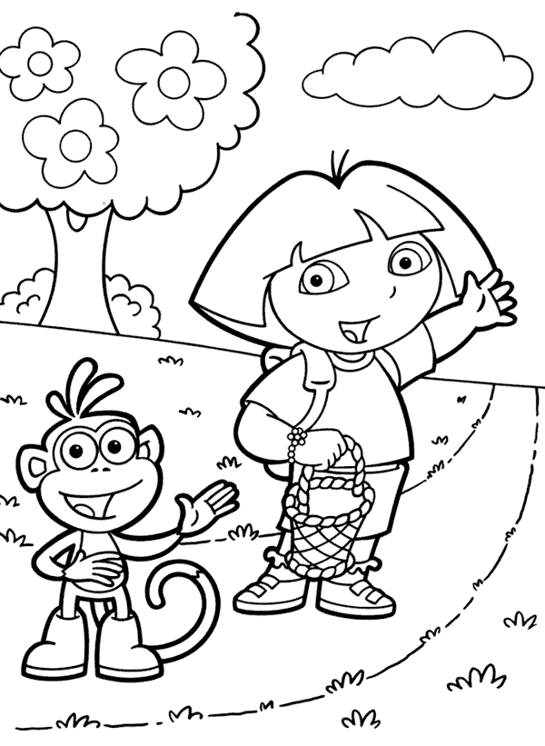 dora exploradora dibujos para imprimir