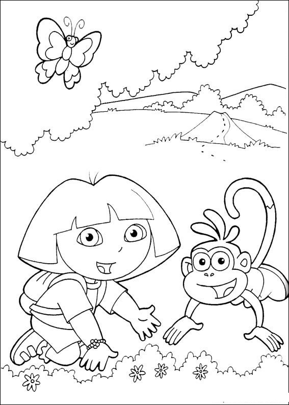 dora exploradora dibujos para imprimir