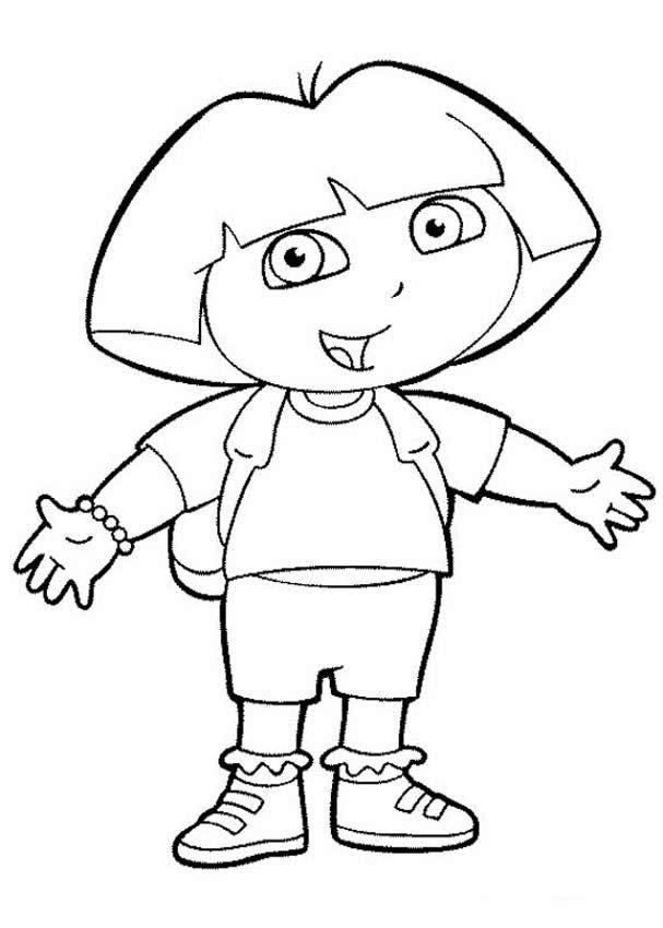 dora la exploradora para colorear gratis