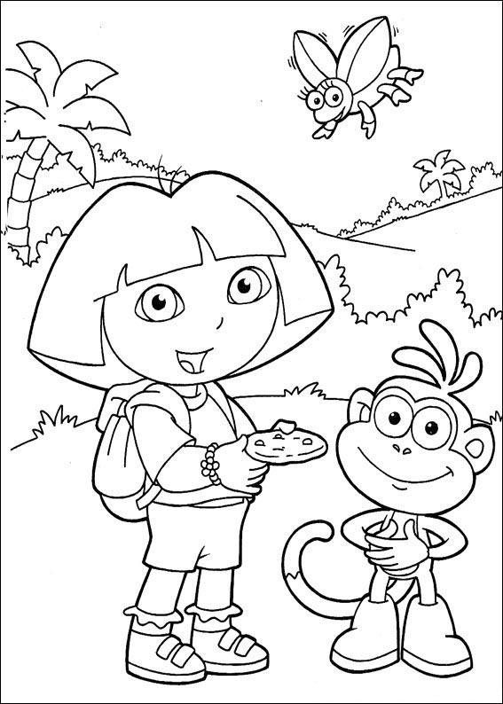 dora la exploradora para pintar e imprimir