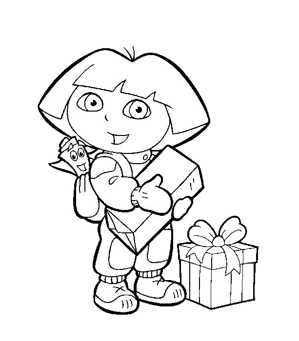 dora para colorear online