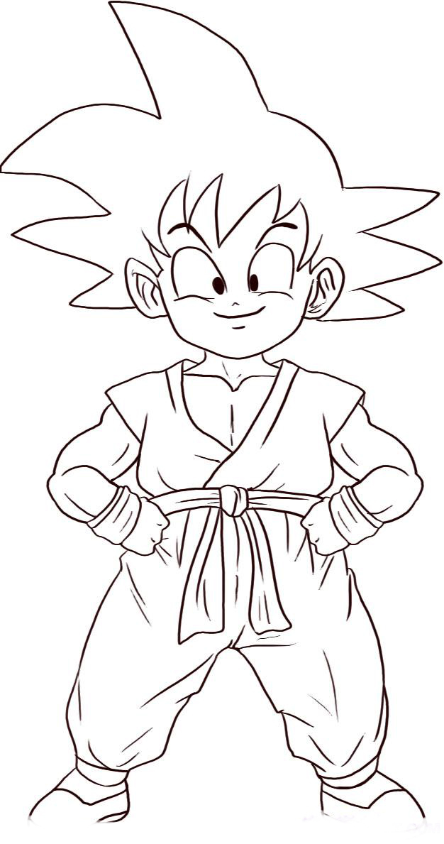 dragon ball z para colorear goku