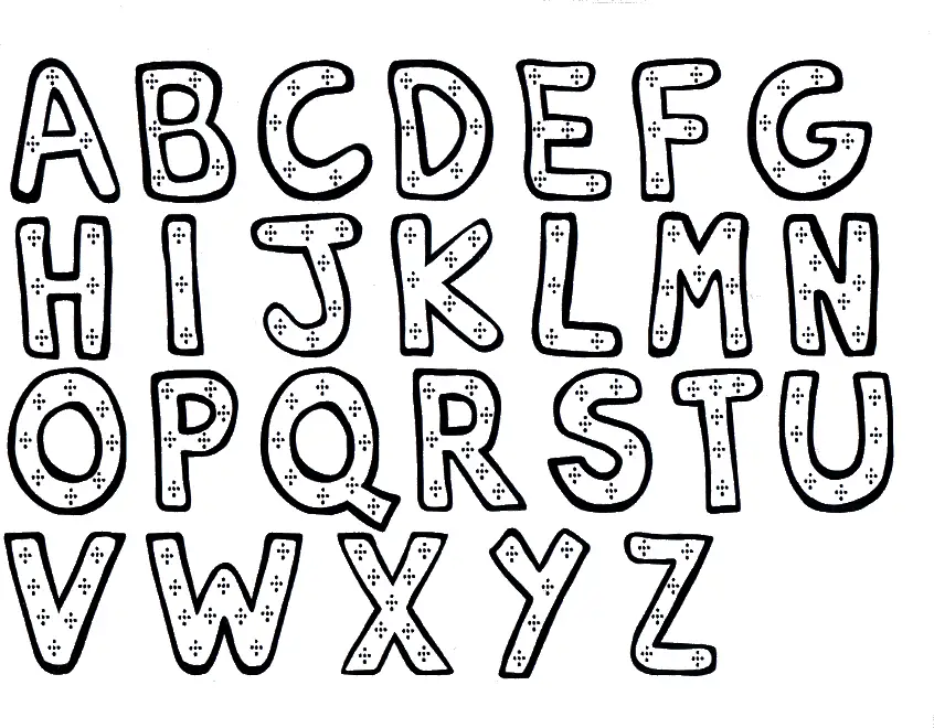 figuras para colorear del abecedario