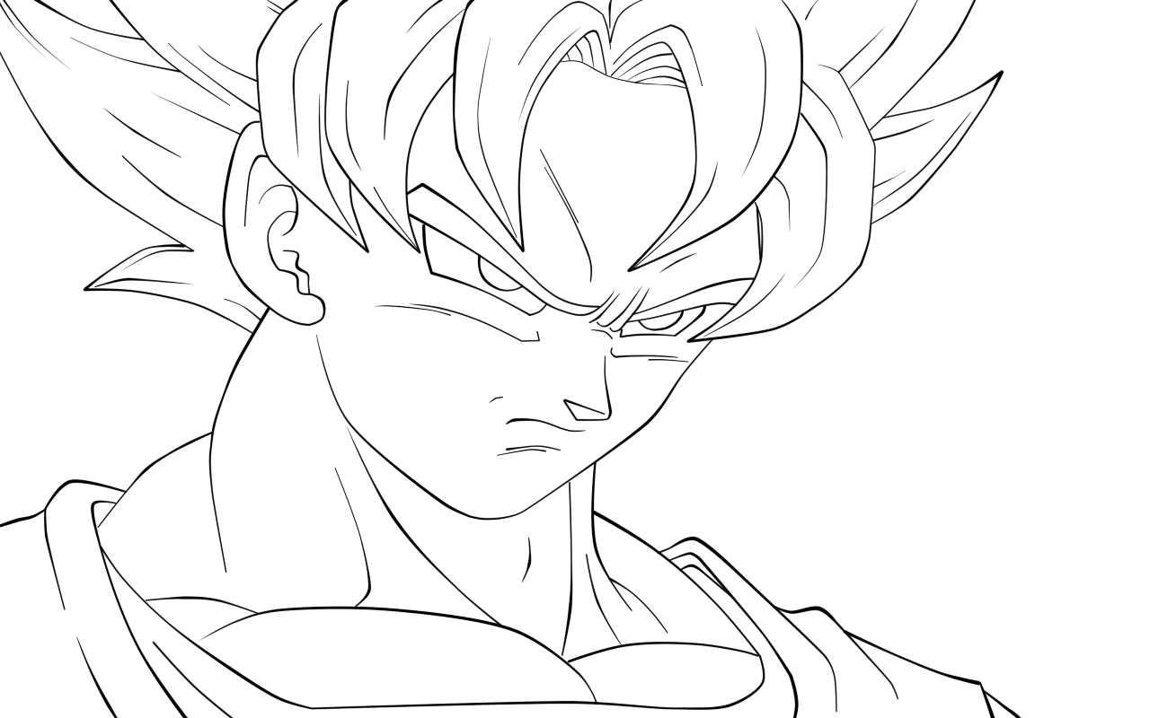 goku fase 10000 para colorear