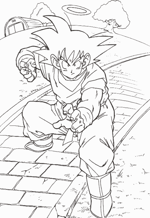 goku fase 3 para colorear