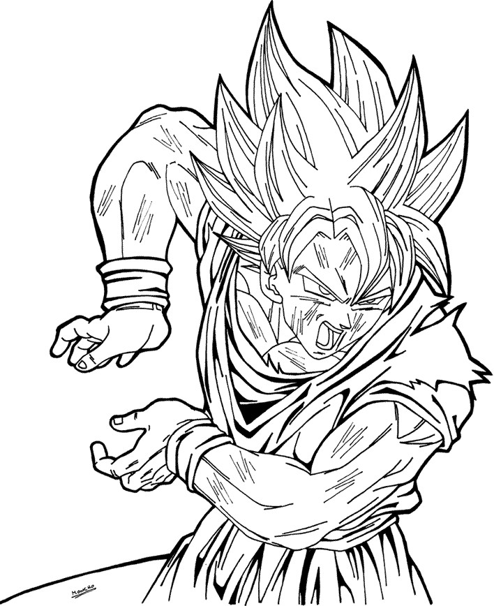 goku para colorear