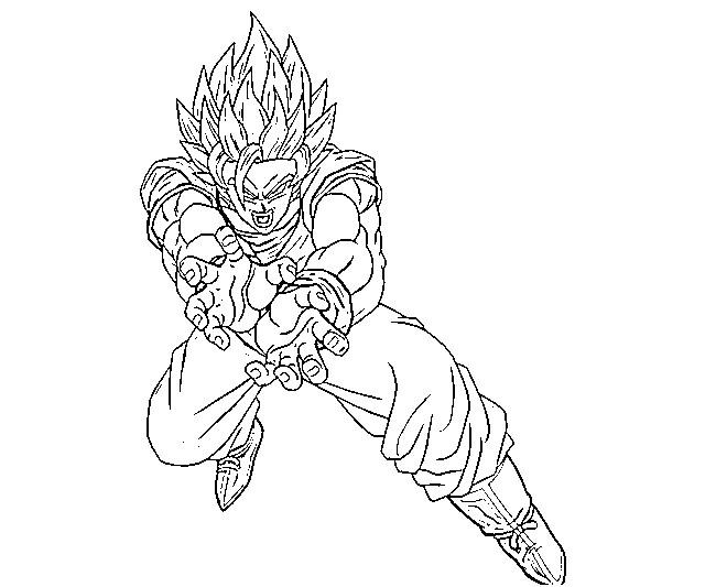 goku super sayayin 4 para colorear