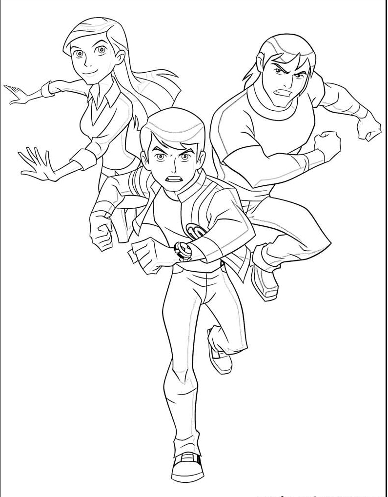 imagen de ben 10 para colorear