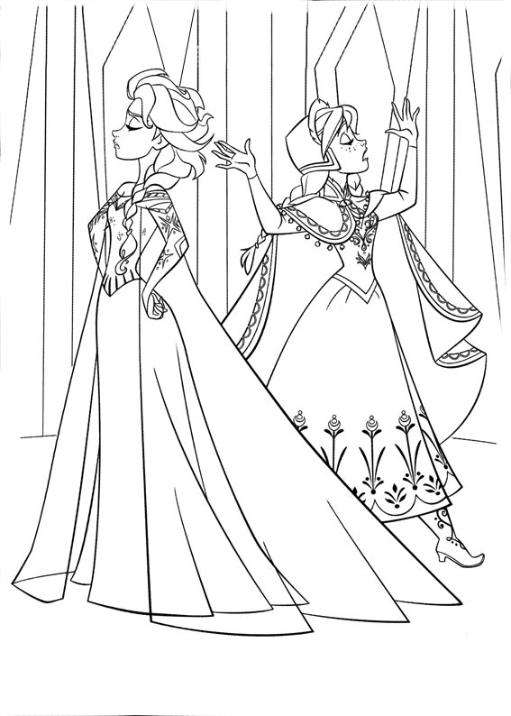 imagen de elsa frozen para colorear