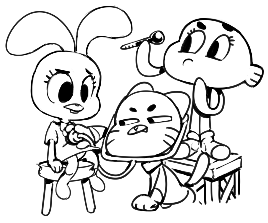 imagen para colorear de gumball