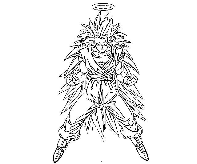 imagenes de goku para colorear