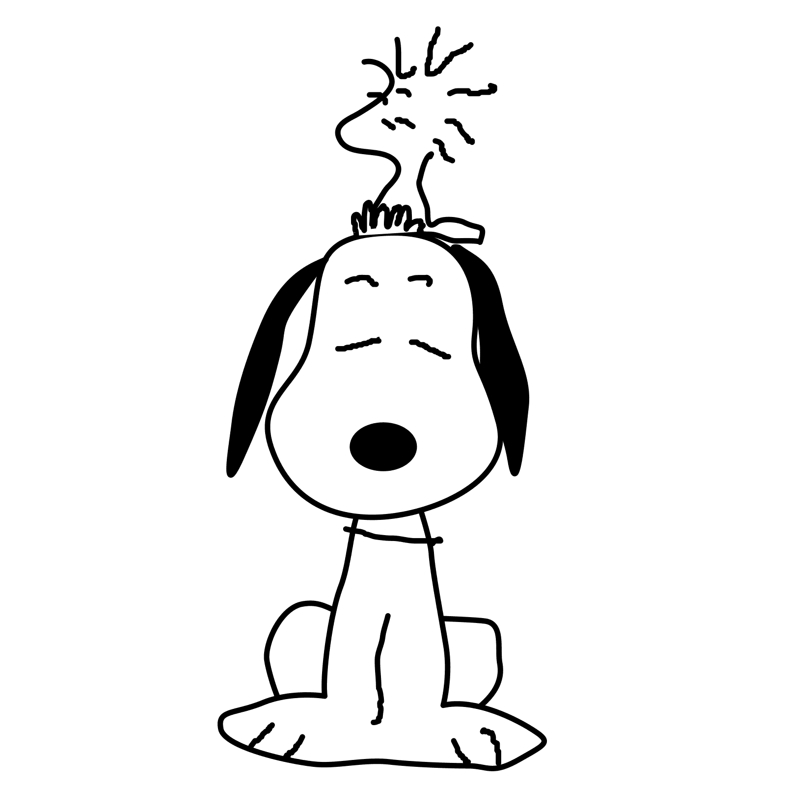 imagenes de snoopy para dibujar