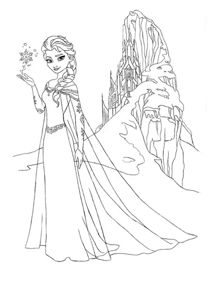 Como dibujar a Elsa de Frozen en primer plano