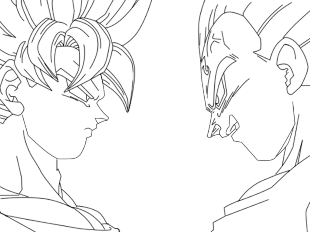 imagenes para colorear goku