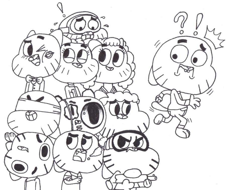 imprimir dibujos de gumball