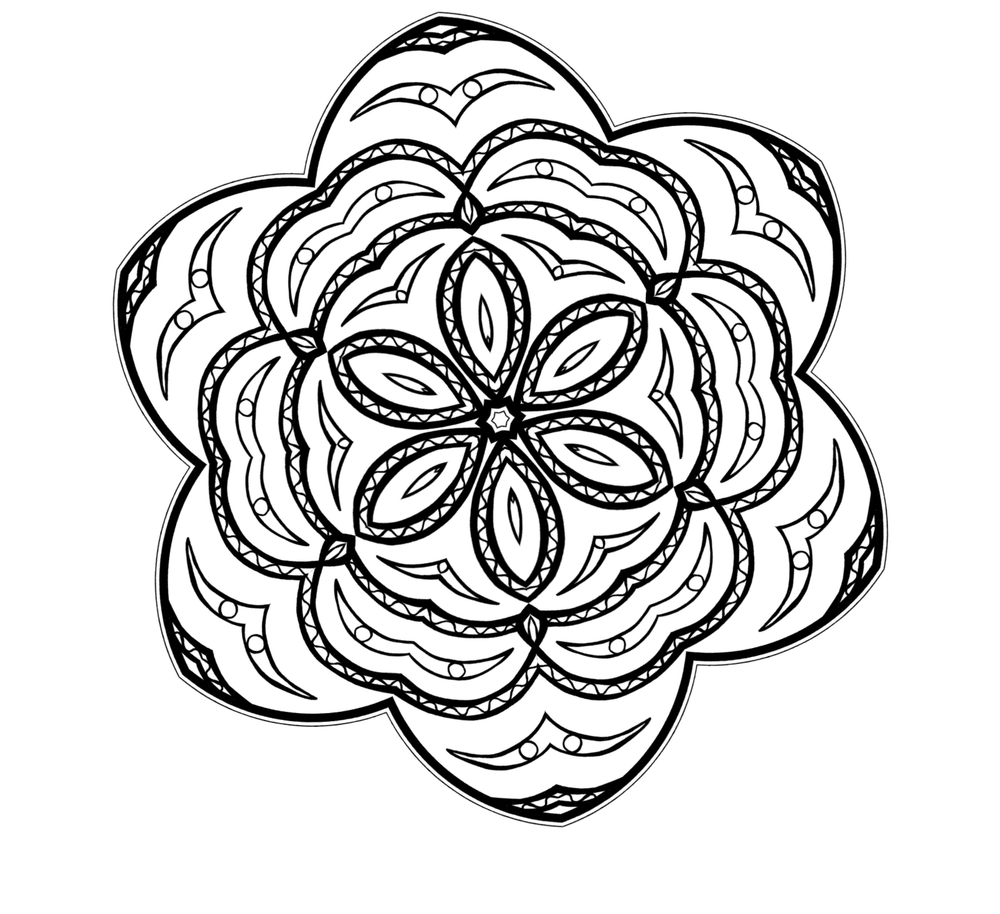 dibujos de mandalas de flores para colorear