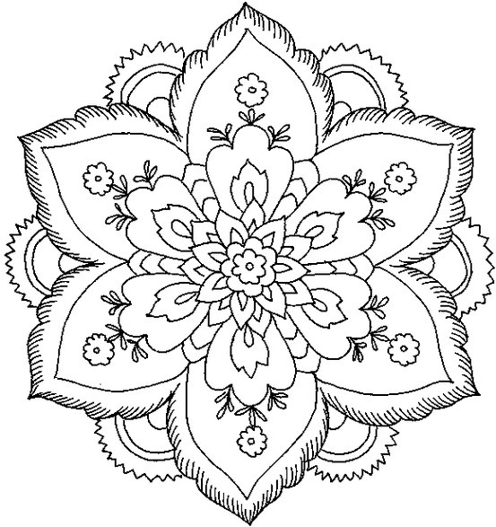 flor mandala para colorear