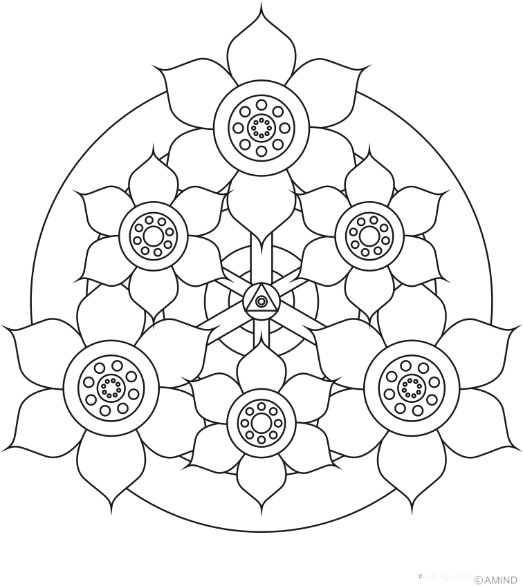 flor mandala para pintar