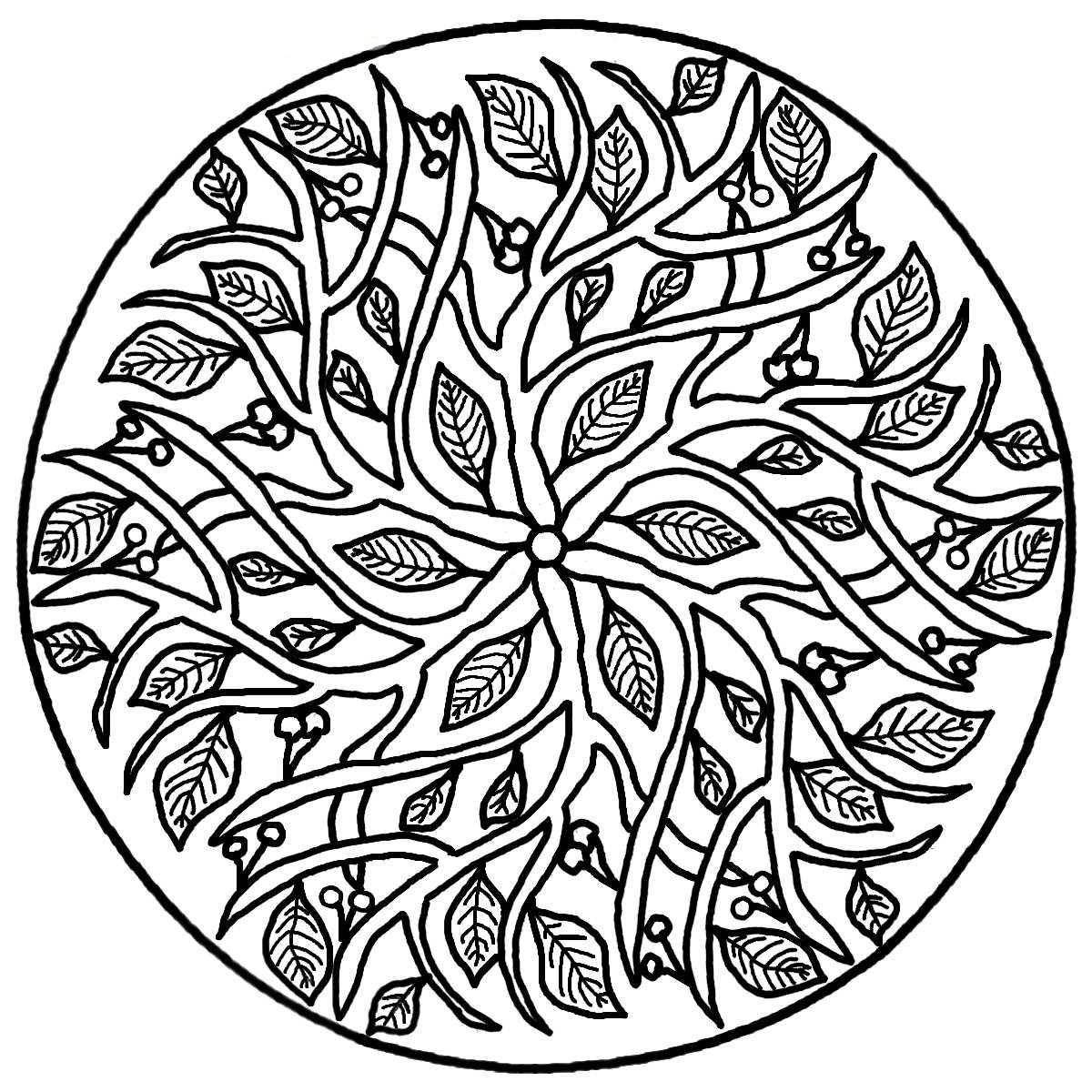 mandala de flores para colorear e imprimir