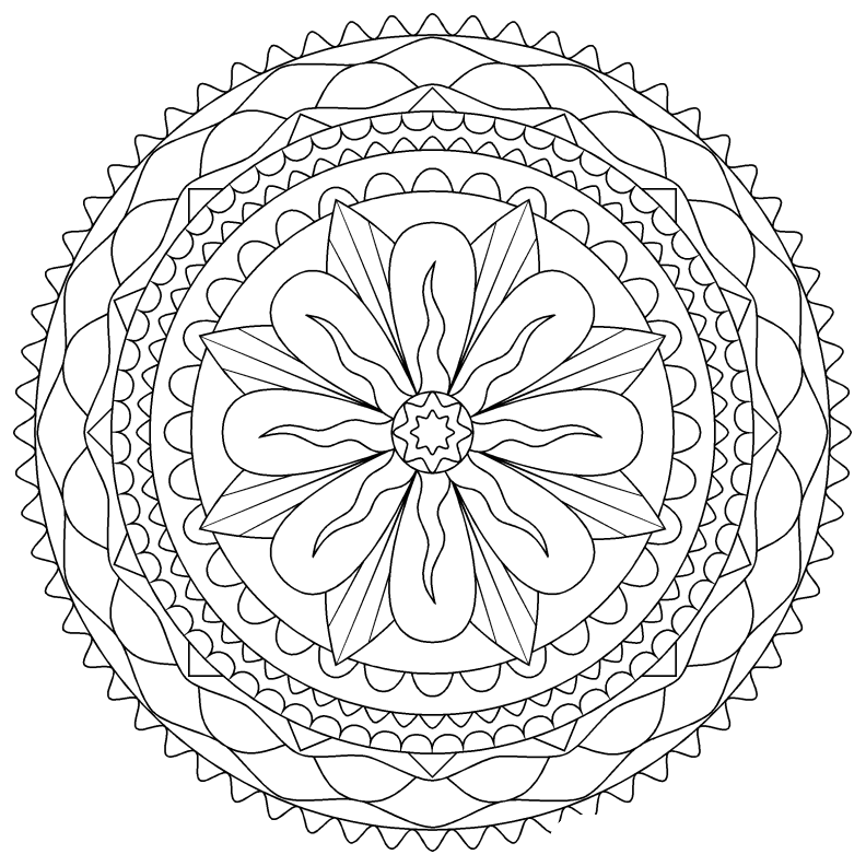 mandala de flores para imprimir