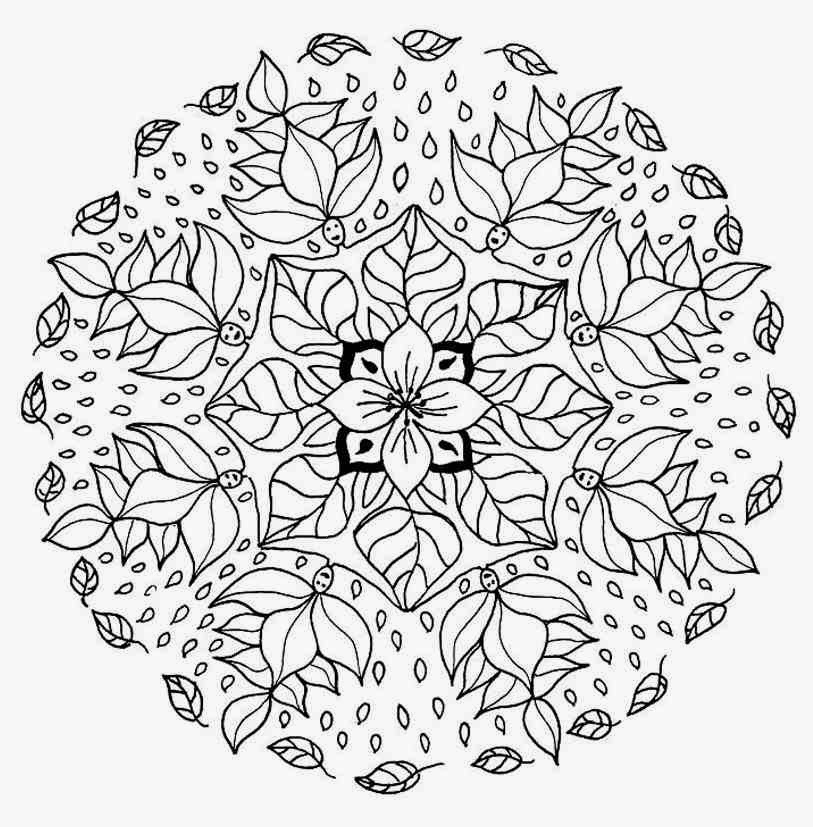 mandala de flores para pintar