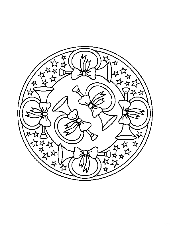 mandala navidena para imprimir