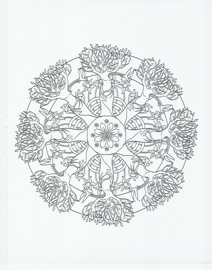 mandalas con animales para colorear