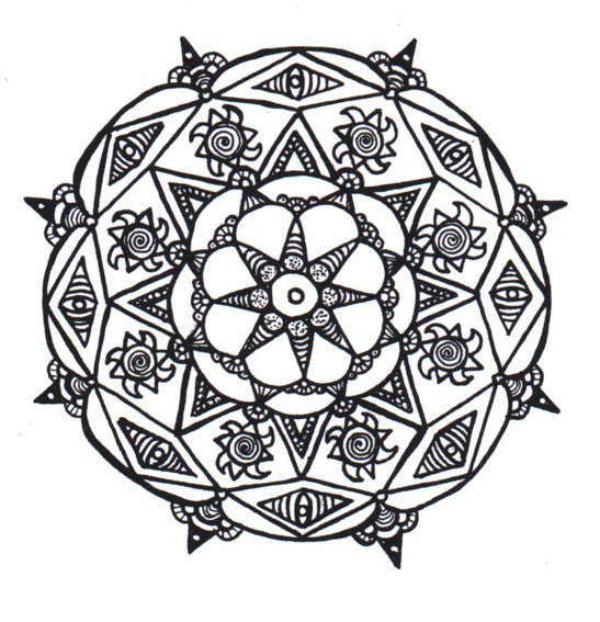 mandalas con flores para colorear