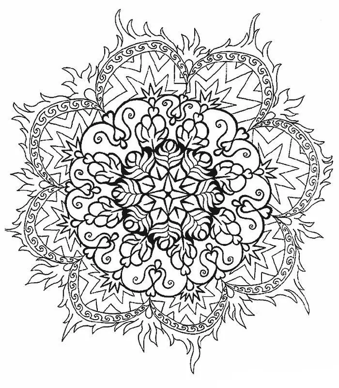 Mandalas de flores para colorear e imprimir