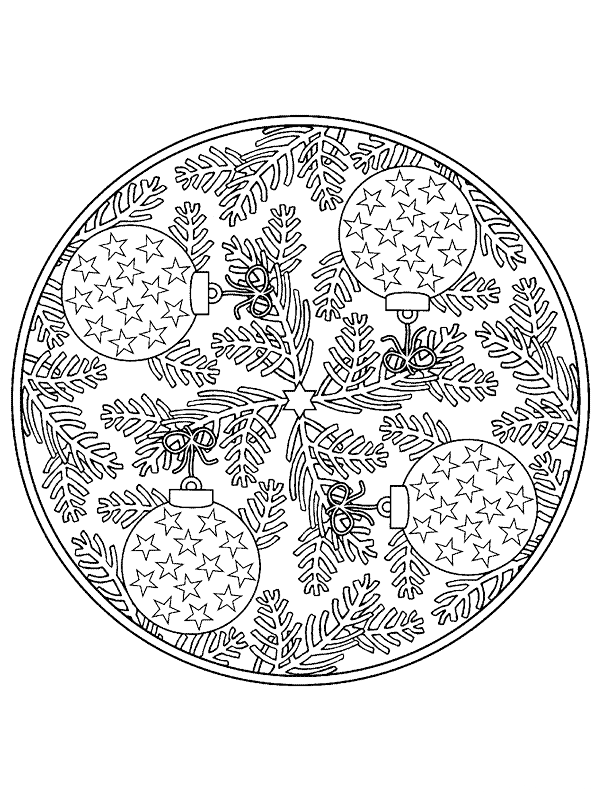 mandalas de navidad para pintar e imprimir