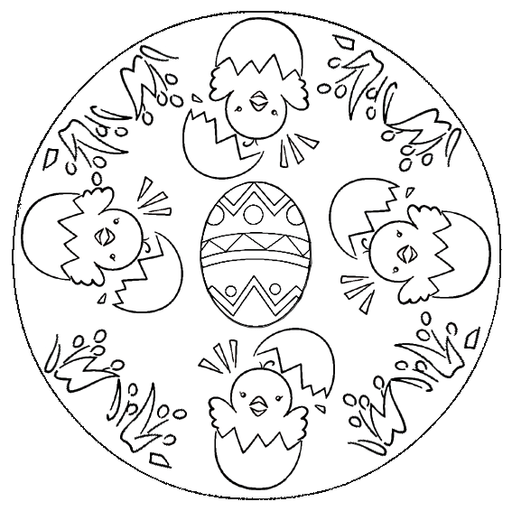 mandalas infantiles para pintar y colorear