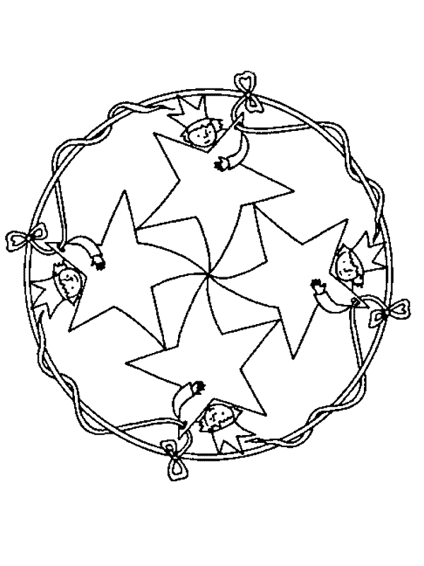 mandalas navidenas dibujos para pintar e imprimir