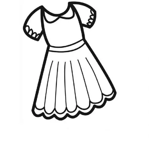 963-4-dibujo-para-colorear-de-un-vestido