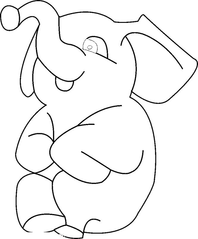 bebe elefante para colorear