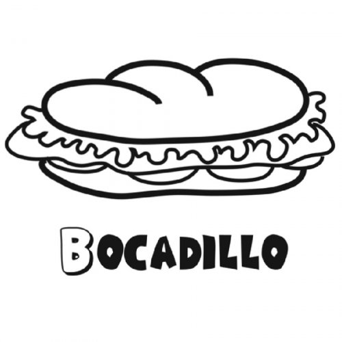 bocadillo para colorear