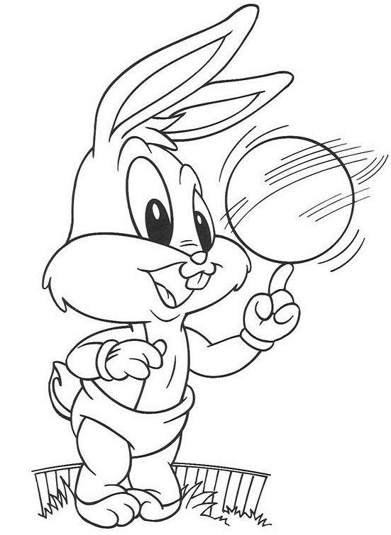 bugs bunny bebe para colorear e imprimir