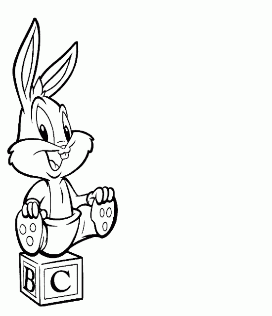 bugs bunny bebe para colorear