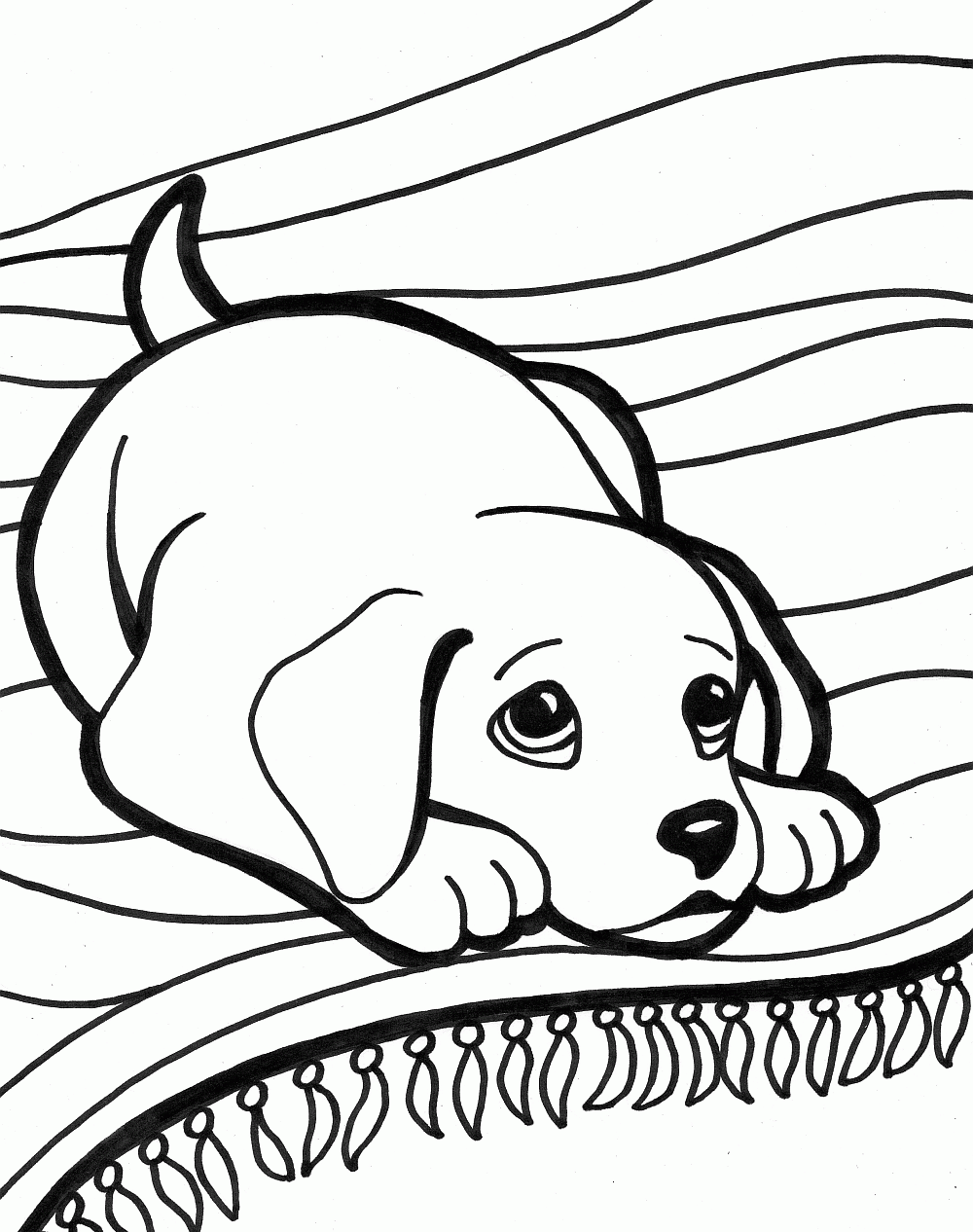 Dibujos de perritos bebes para colorear