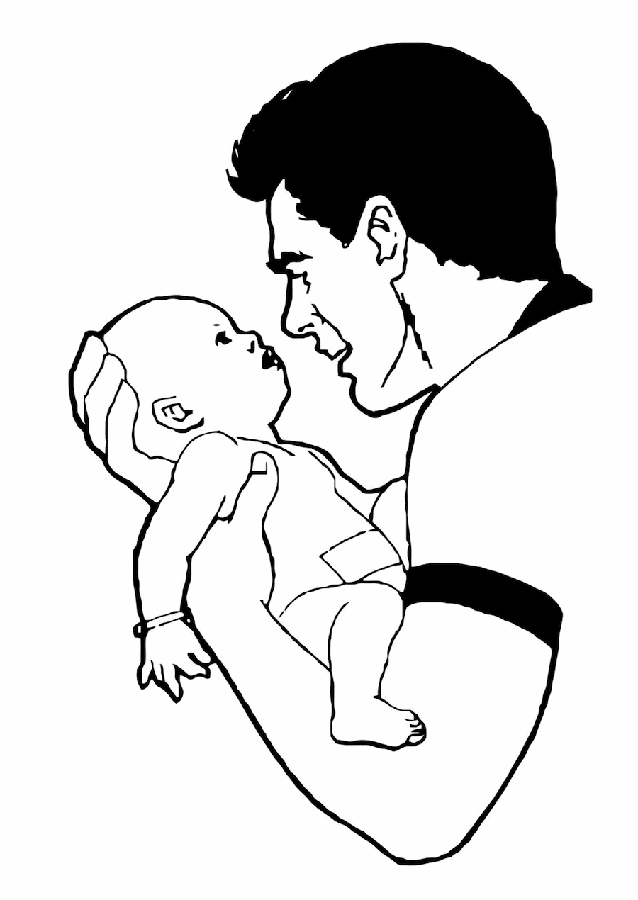 dibujo de bebe recien nacido para colorear