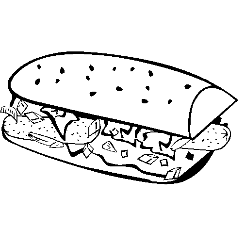 dibujo de bocadillo para pintar e imprimir