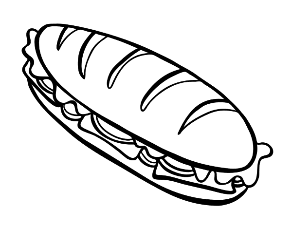 dibujo para colorear de bocadillo