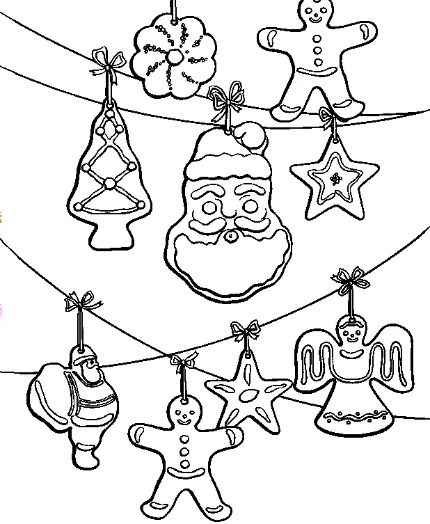 dibujos de adornos de navidad para colorear e imprimir